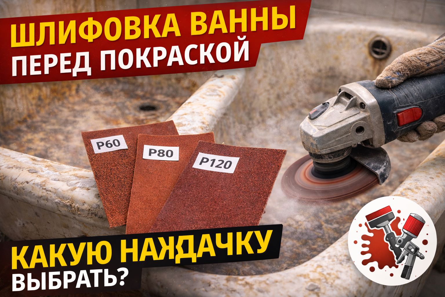 Наждачная бумага для подготовки ванны