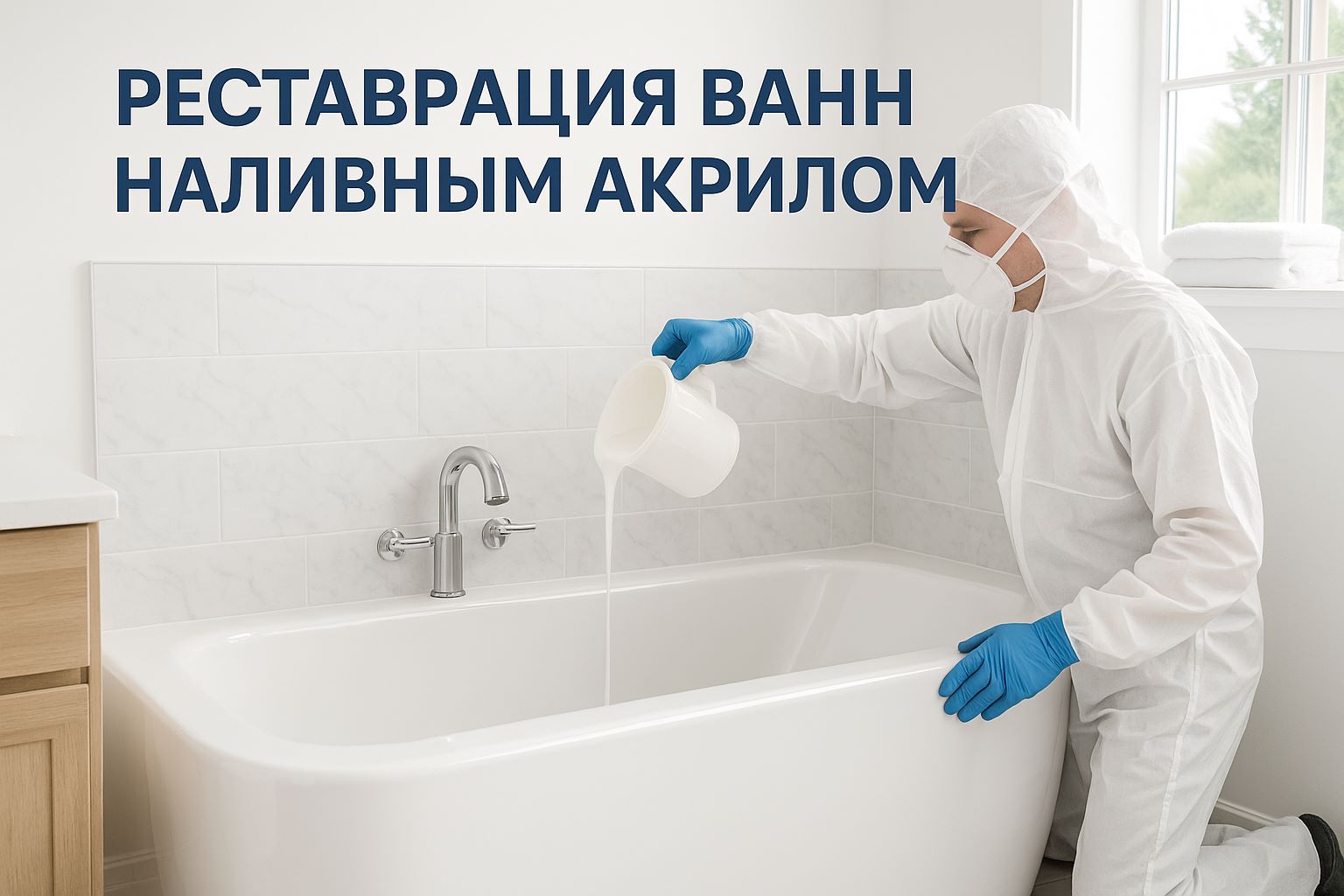 Наливная ванна жидким акрилом