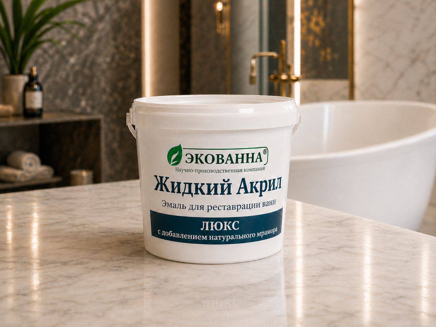 Реставрация ванны Экованна LUX жидким акрилом